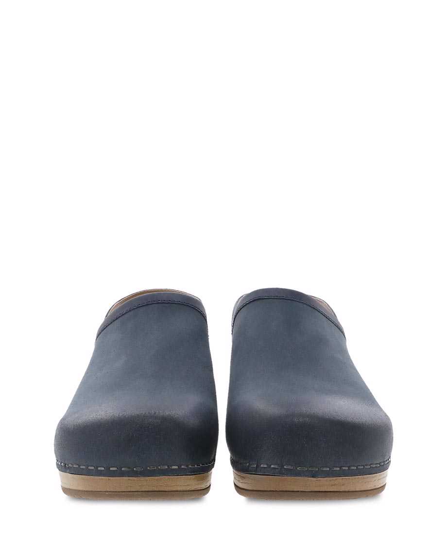 Dansko Brenna Burnished Suede Women Clogs Navy | CA 3557MQS