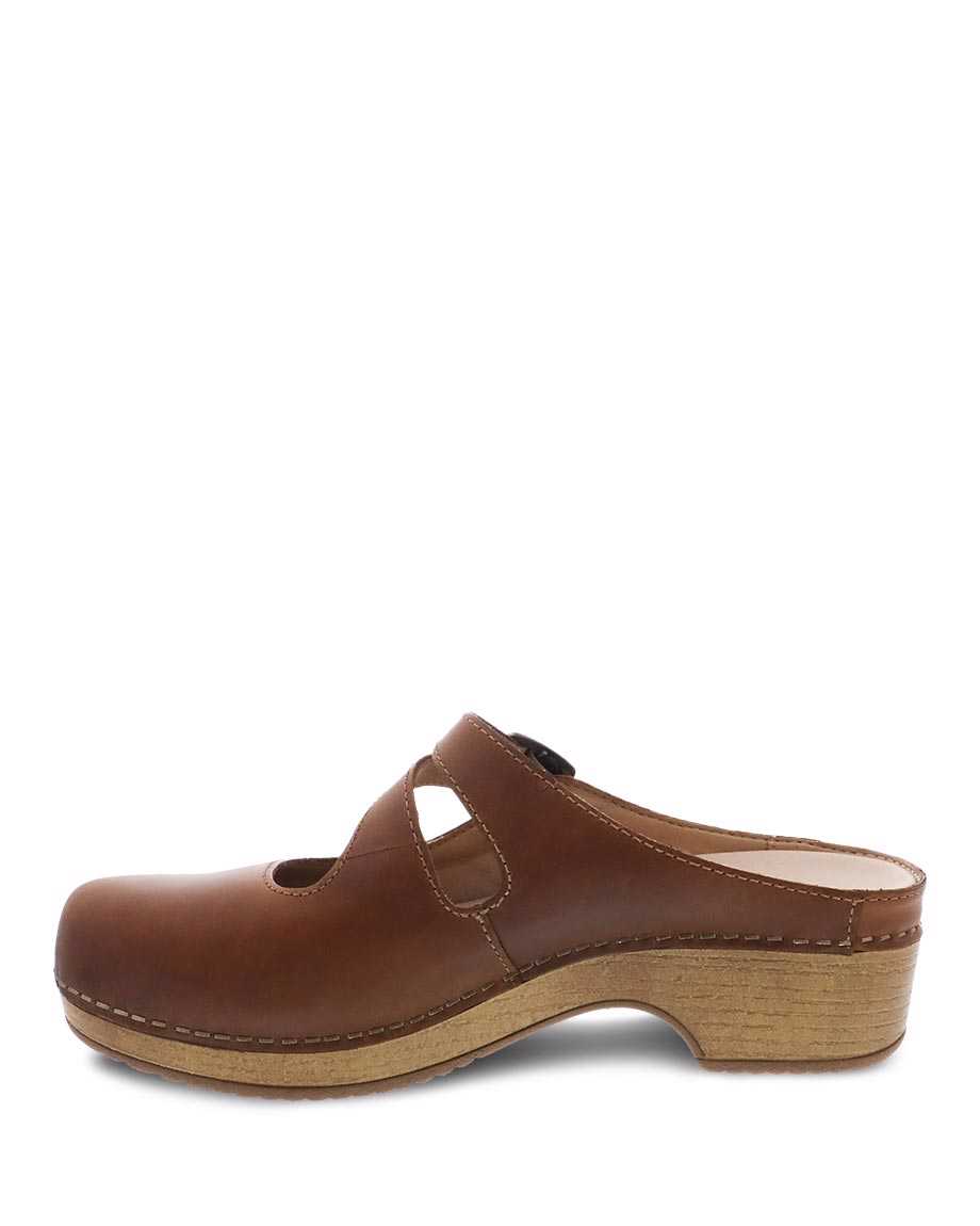 Dansko Britney Pull Up Women Mary Janes Brown | CA 3670KOJ