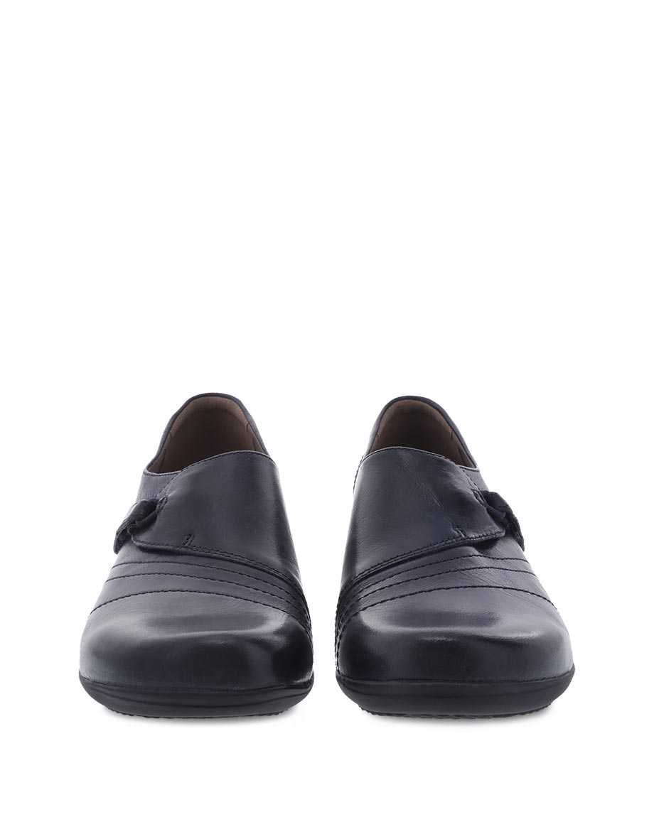 Dansko Franny Burnished Calf Women Mary Janes Navy | CA 3676SGV