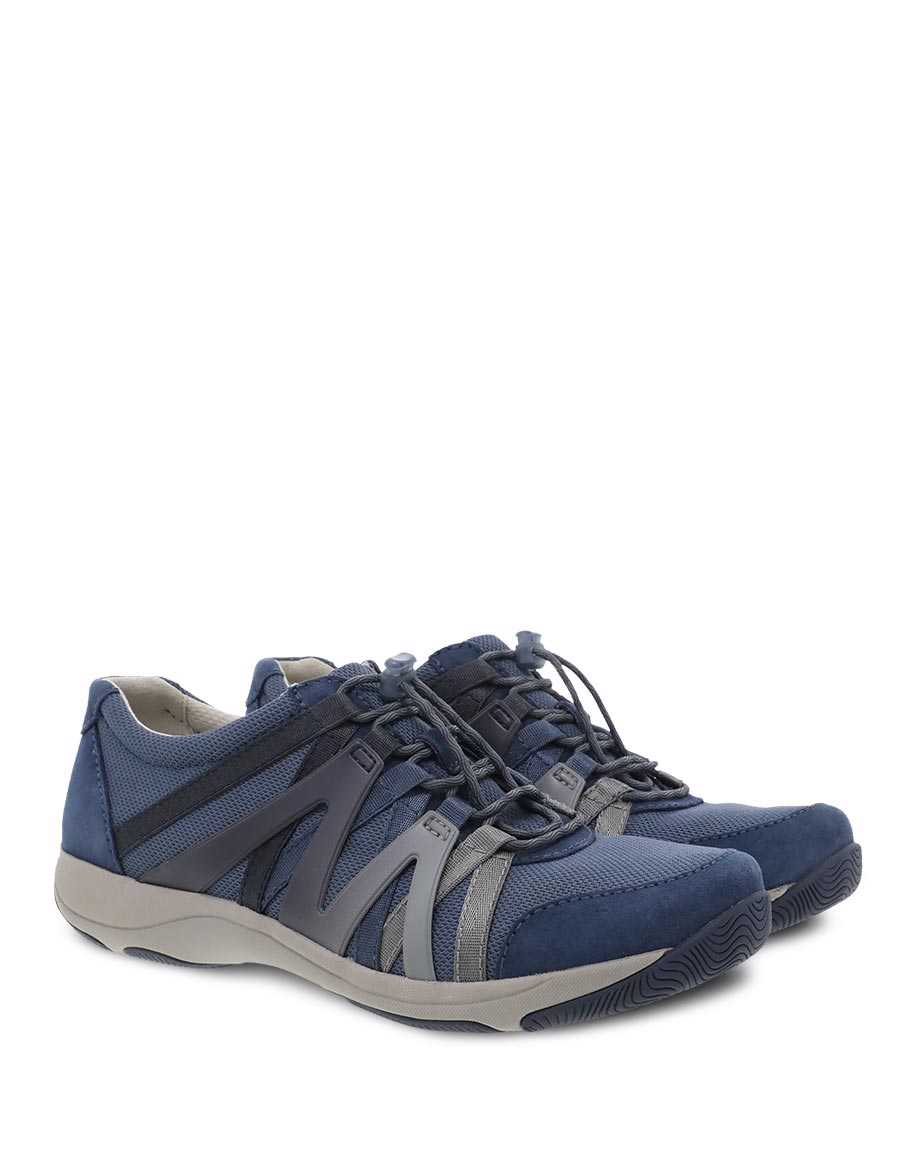 Dansko Henriette Suede Women Walking Shoes Navy | CA 3886PJJ