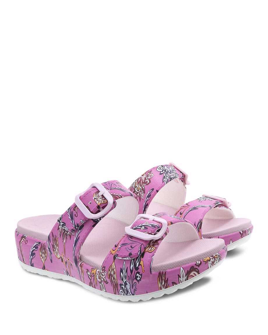 Dansko Kandi Paisley Molded Women Sandals Purple | CA 3730PJV