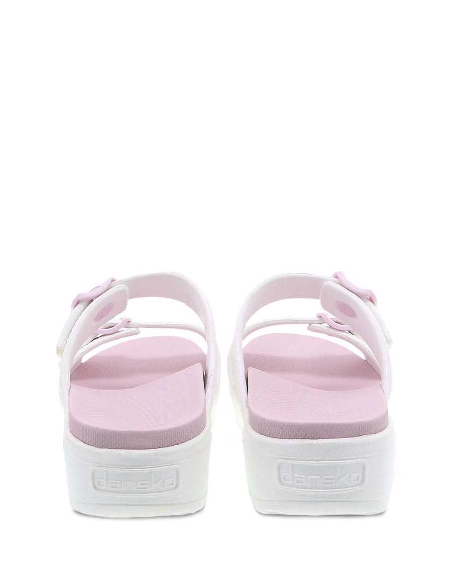 Dansko Kandi Pearl Molded Women Sandals White | CA 3731OKB