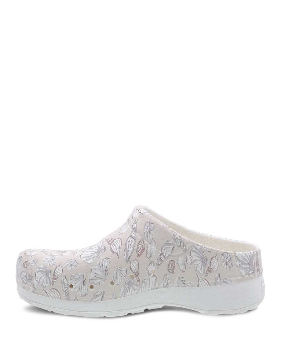 Dansko Kane Shells Molded Women Mules White | CA 3700DFZ