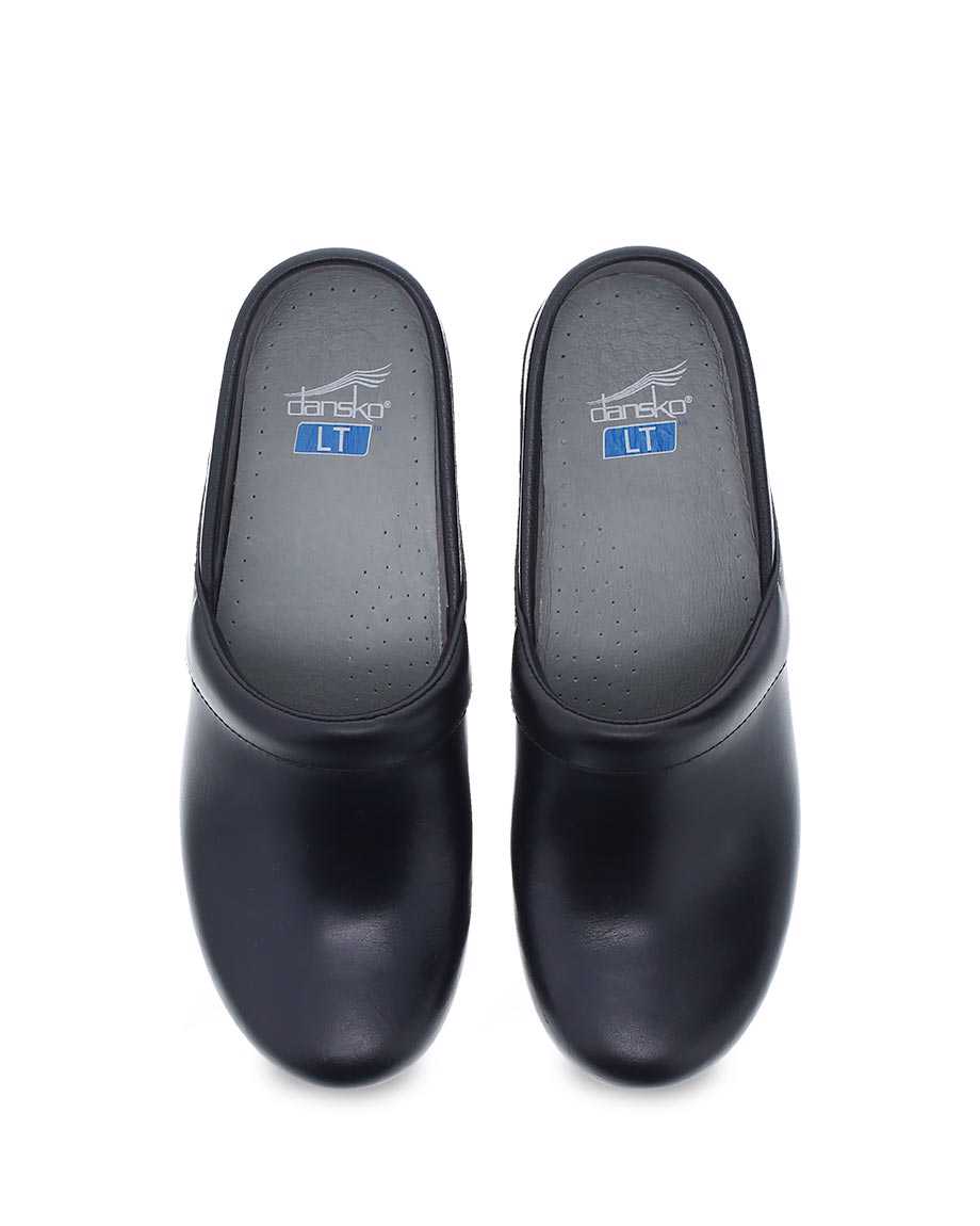 Dansko LT Pro Leather Women Clogs Black | CA 3581EBO