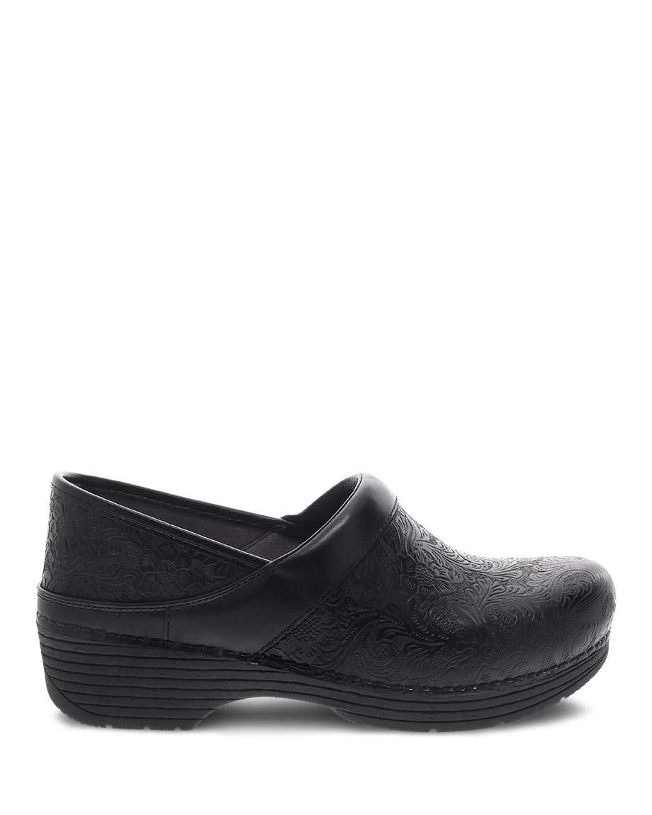 Dansko LT Pro Tooled Women Clogs Black | CA 3583QMA