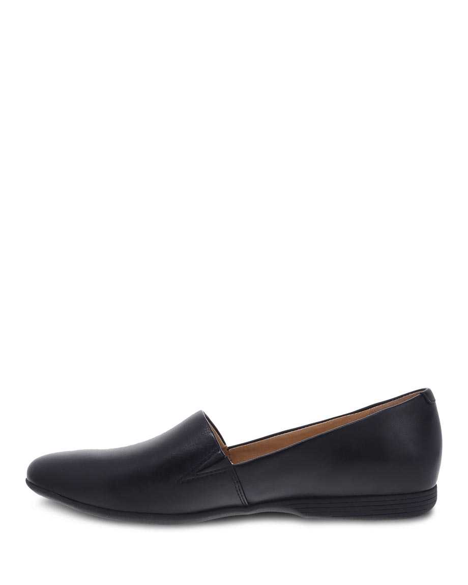 Dansko Larisa Milled Nappa Women Flats Black | CA 3636QMP