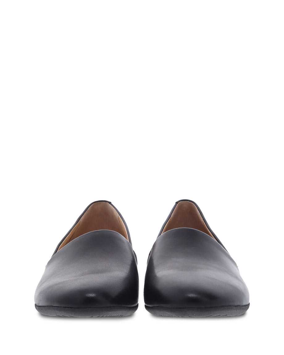 Dansko Larisa Milled Nappa Women Flats Black | CA 3636QMP