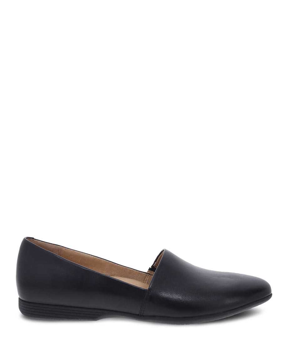 Dansko Larisa Milled Nappa Women Flats Black | CA 3636QMP