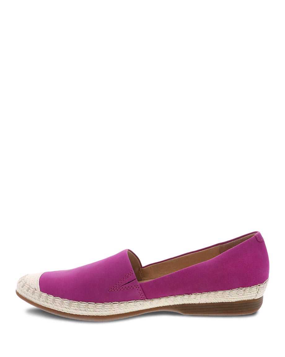 Dansko Lesley Nubuck Women Flats Purple | CA 3637WNA