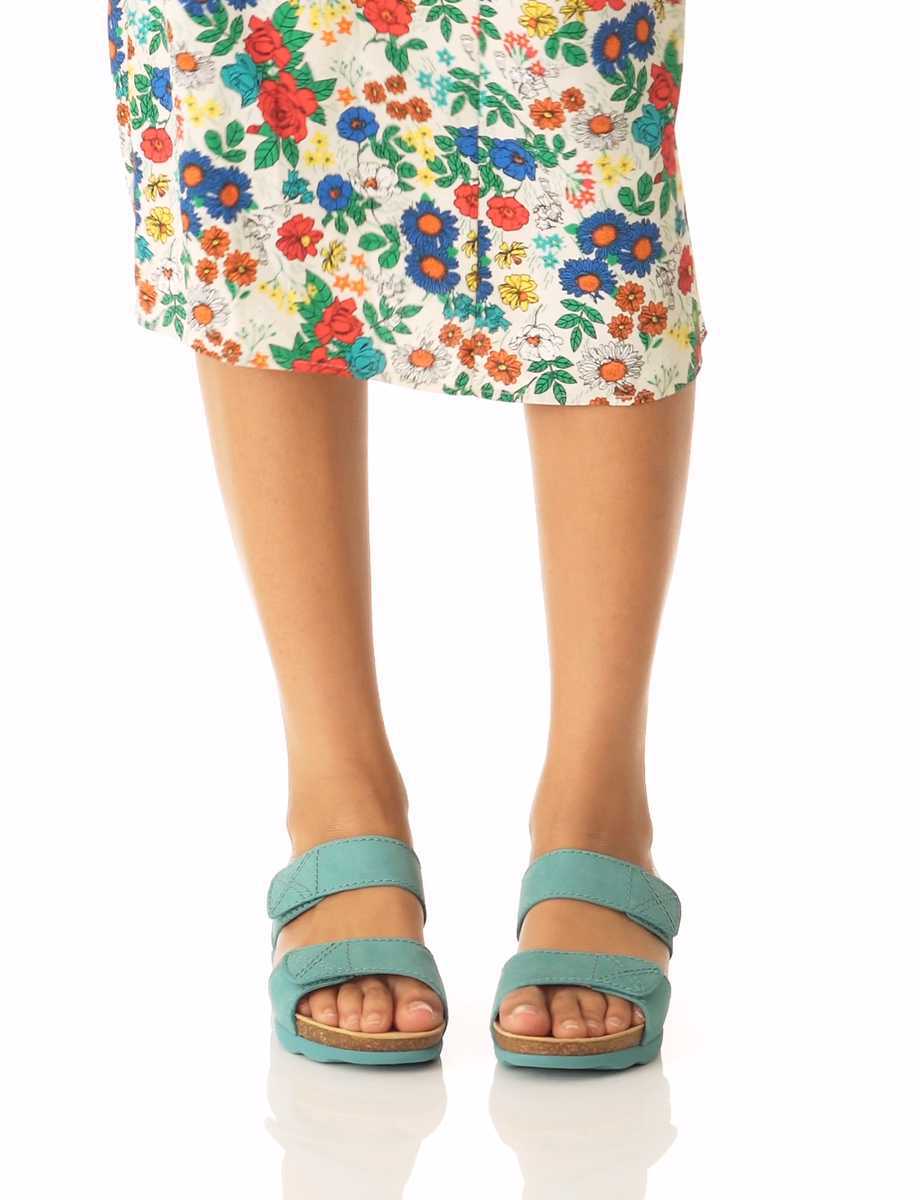 Dansko Maddy Milled Nubuck Women Sandals Blue | CA 3735TCQ