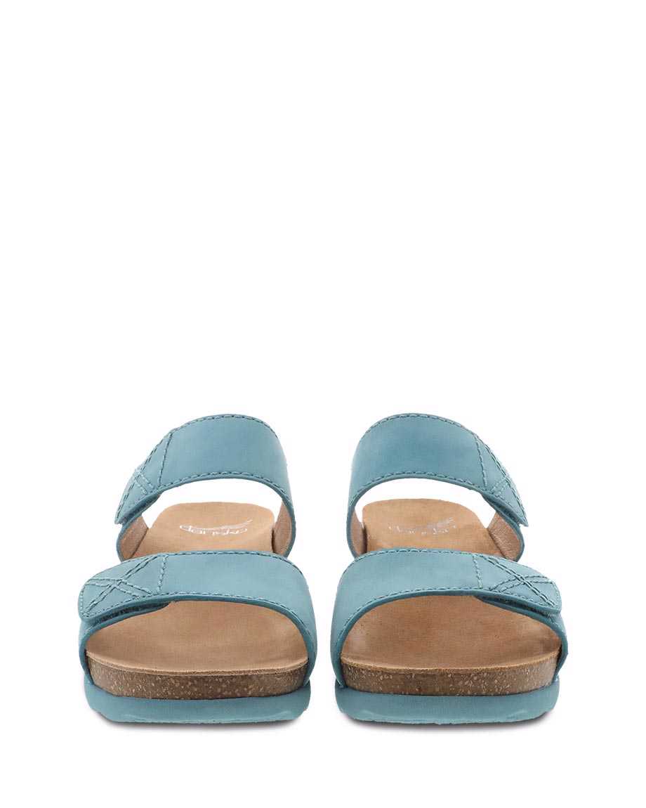 Dansko Maddy Milled Nubuck Women Sandals Blue | CA 3735TCQ