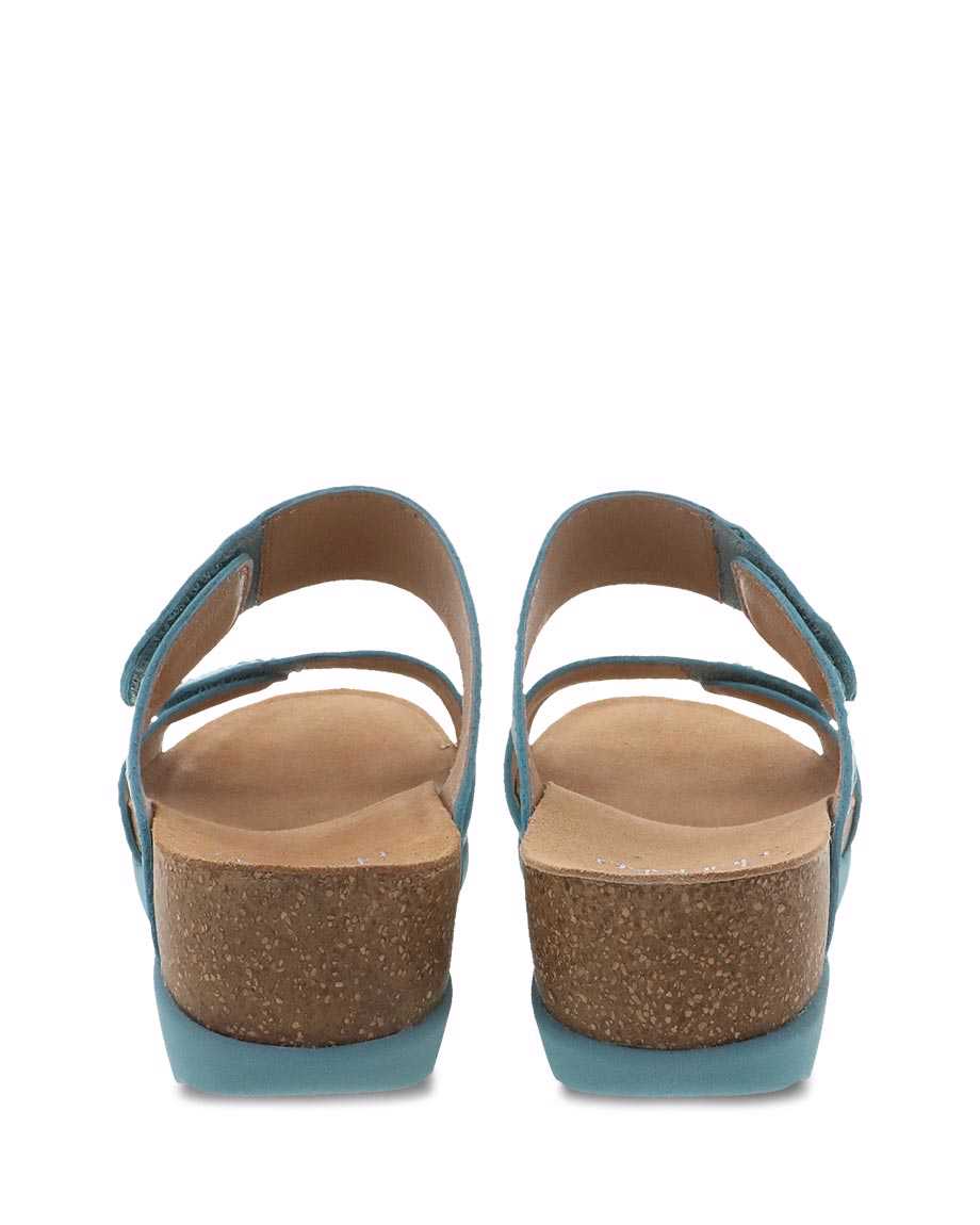 Dansko Maddy Milled Nubuck Women Sandals Blue | CA 3735TCQ