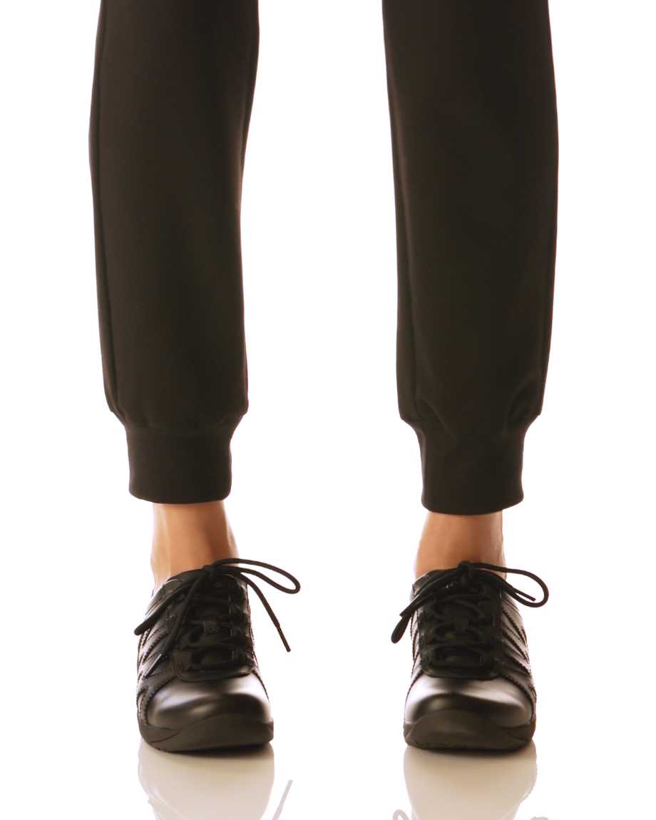 Dansko Neena Leather Women Sneakers Black | CA 3817MQW