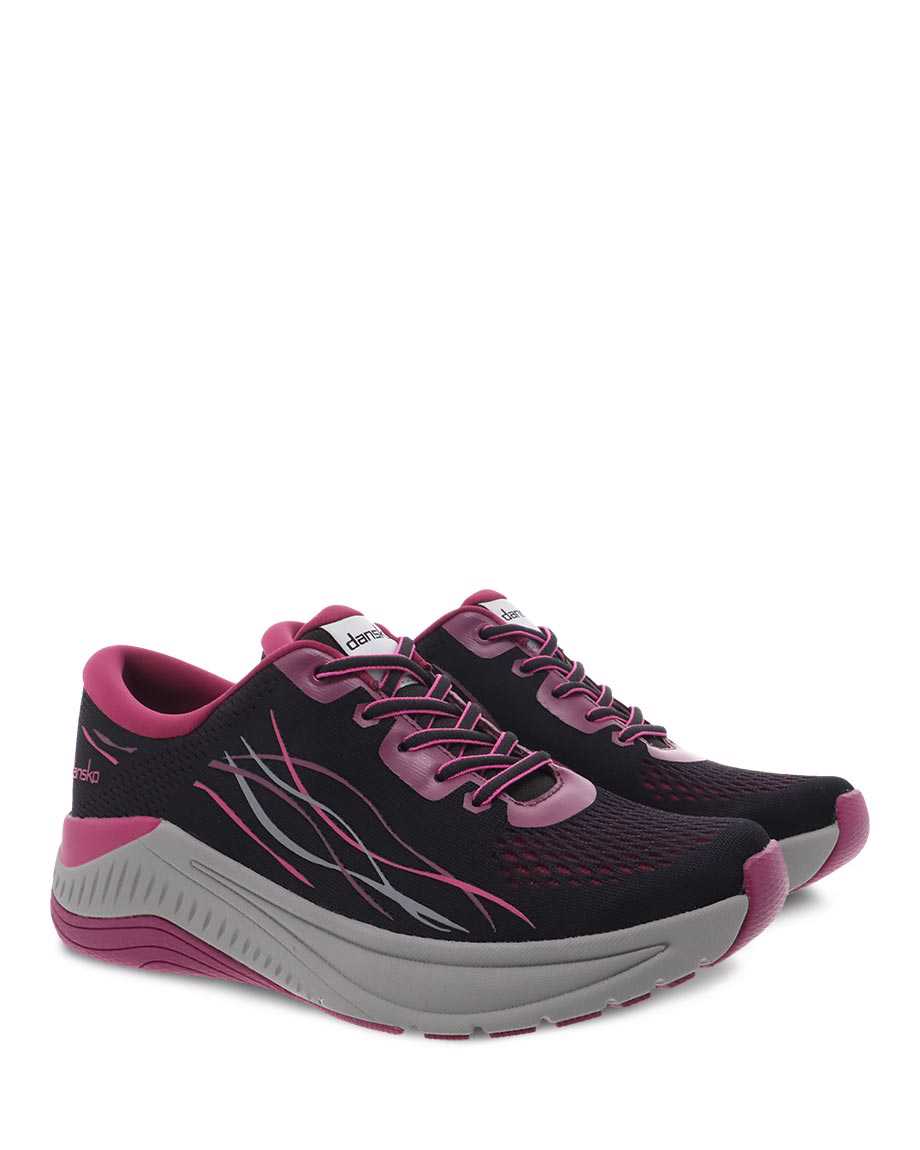 Dansko Pace Berry Mesh Women Sneakers Black | CA 3819NWR