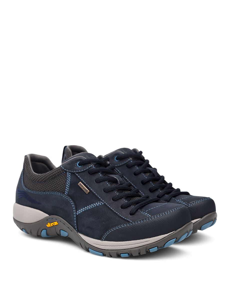 Dansko Paisley Milled Nubuck Women Walking Shoes Navy | CA 3897WNQ