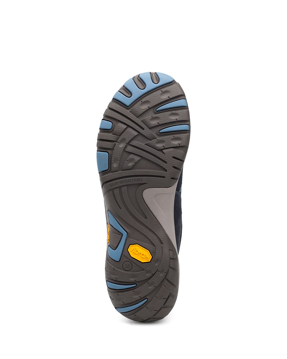 Dansko Paisley Milled Nubuck Women Wide Shoes Navy | CA 3941UZK