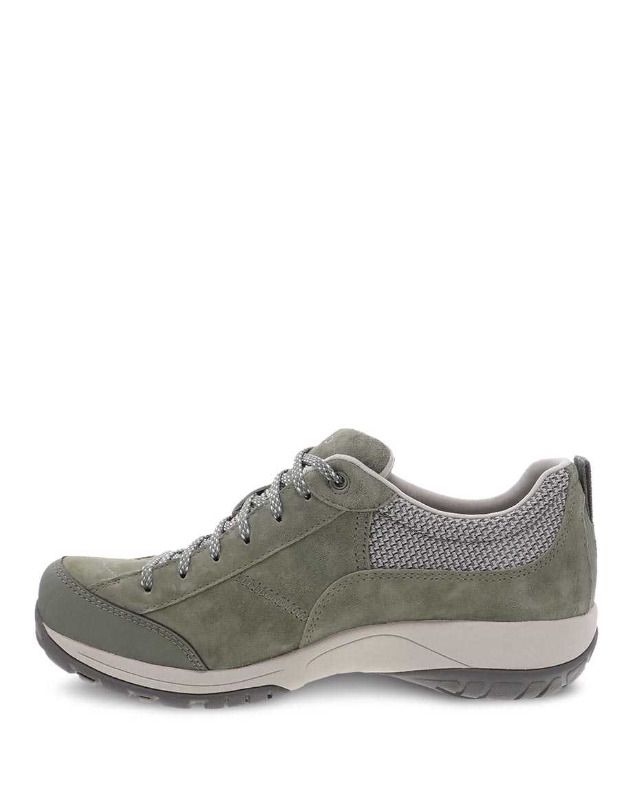 Dansko Paisley Suede Women Walking Shoes Olive | CA 3898EBW
