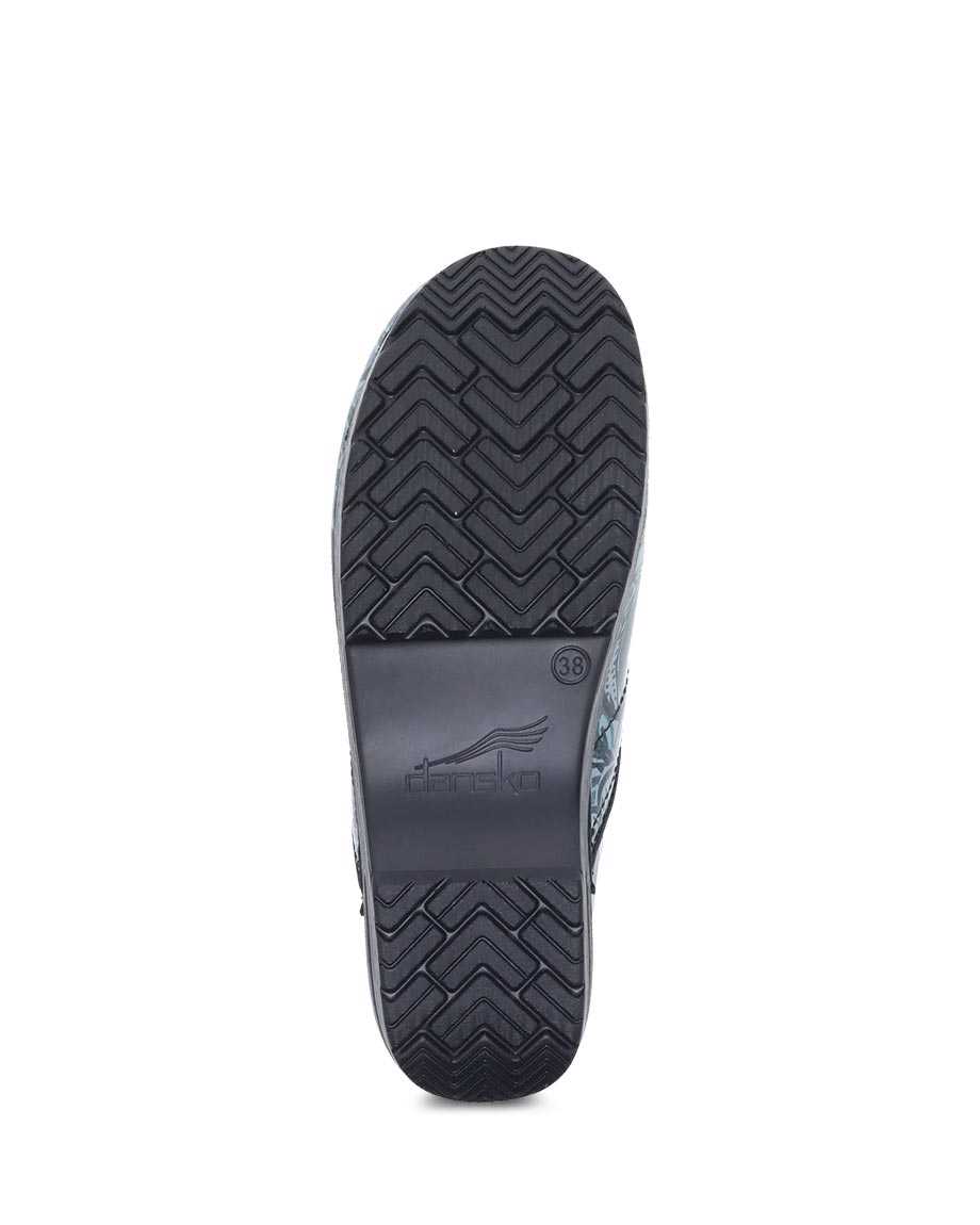 Dansko Professional Floral Patent Women Wide Shoes Blue | CA 3953YXE