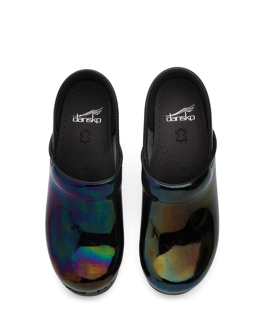 Dansko Professional Petrol Patent Women Wide Shoes Multicolor | CA 3958AHI