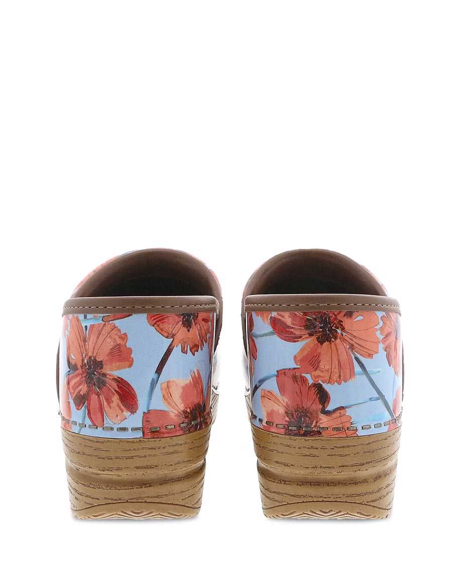 Dansko Professional Poppies Patent Men Clogs Brown / Black | CA 3537YXL
