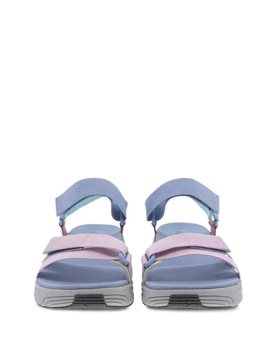 Dansko Racquel Multi Webbing Women Walking Shoes Pink / Blue | CA 3904OKI