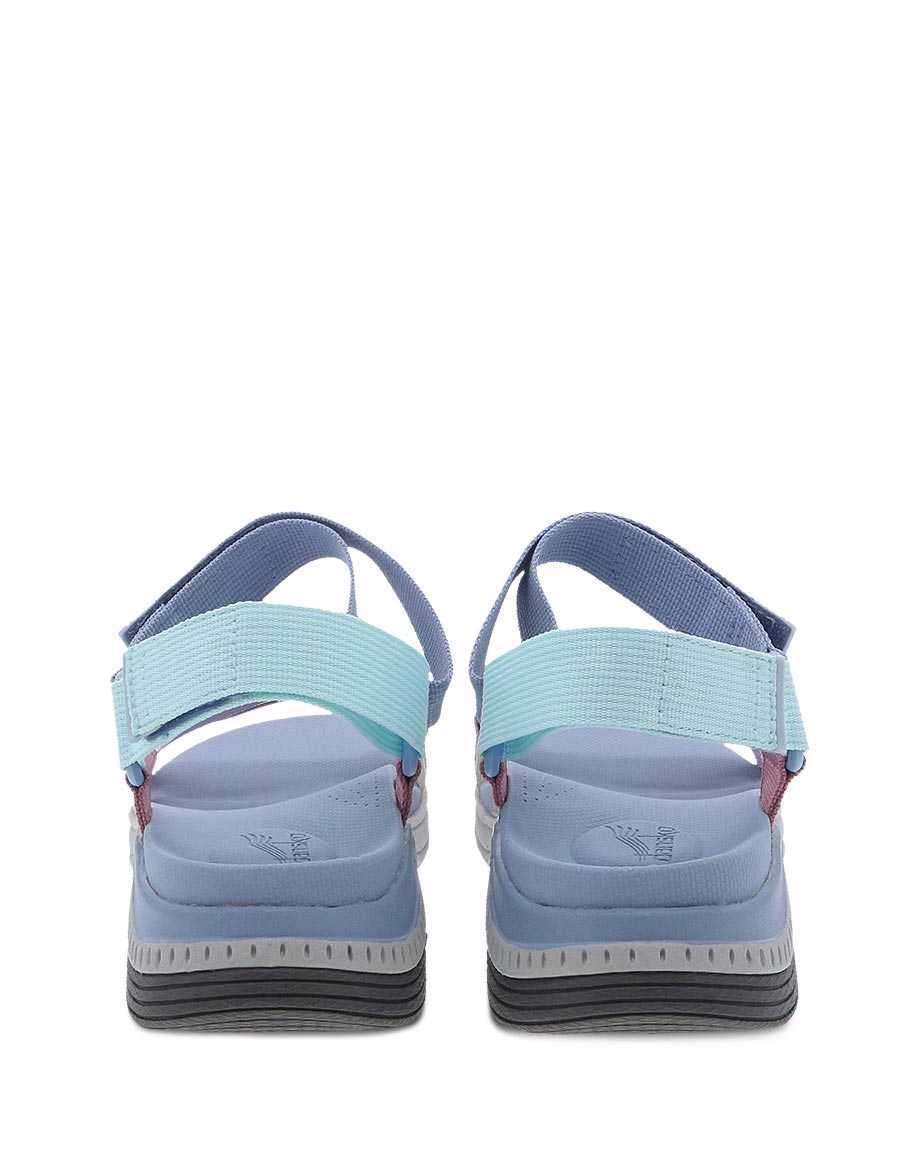 Dansko Racquel Multi Webbing Women Walking Shoes Pink / Blue | CA 3904OKI