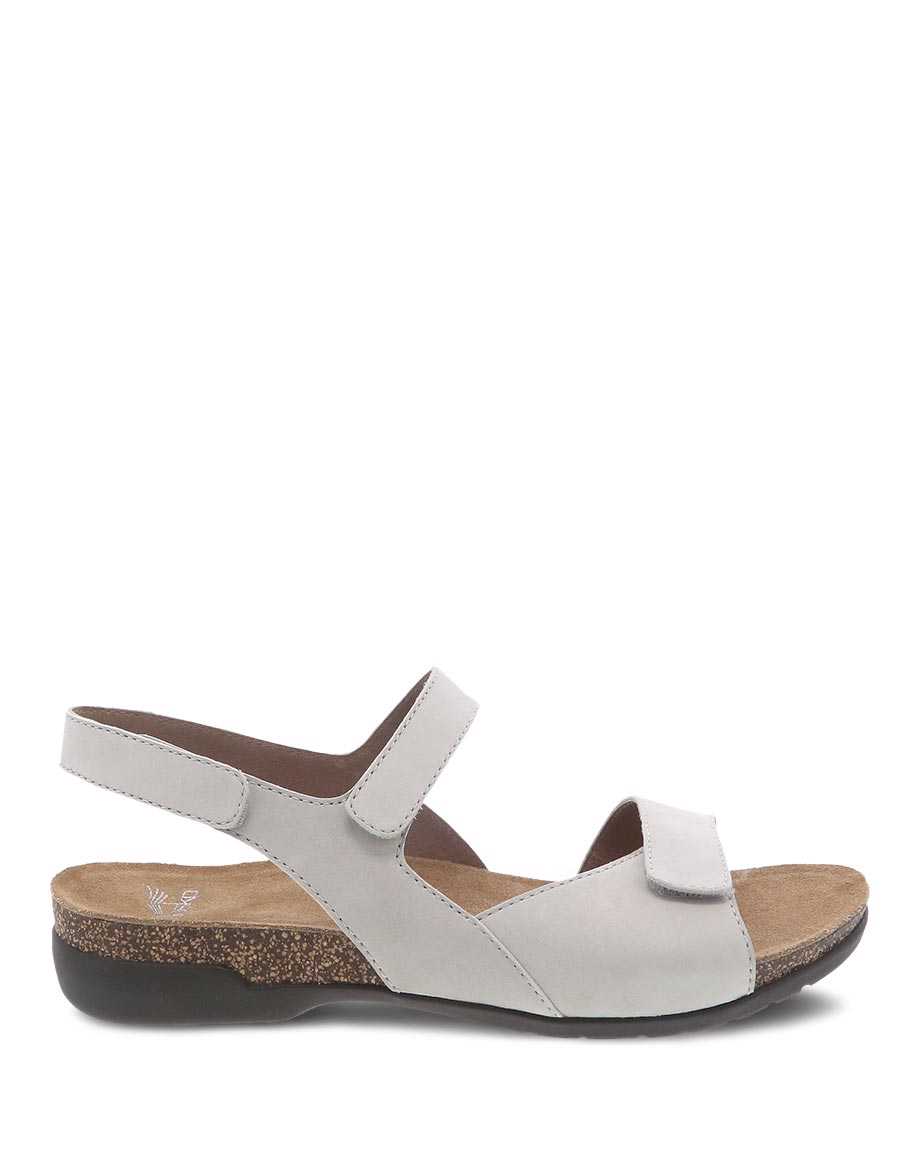 Dansko Ronda Milled Nubuck Women Sandals White | CA 3758LIB