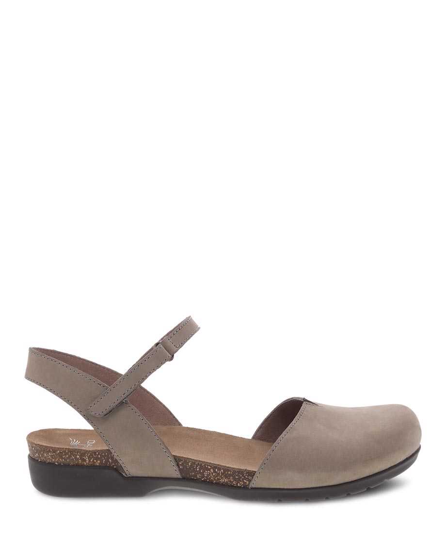 Dansko Rowan Milled Nubuck Women Sandals Grey | CA 3762VRQ
