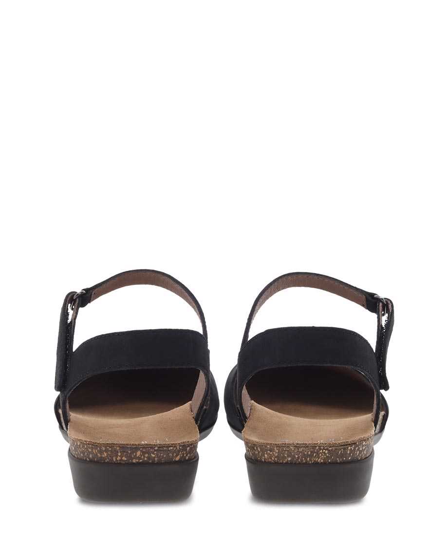 Dansko Rowan Nubuck Women Mary Janes Black | CA 3680ILM
