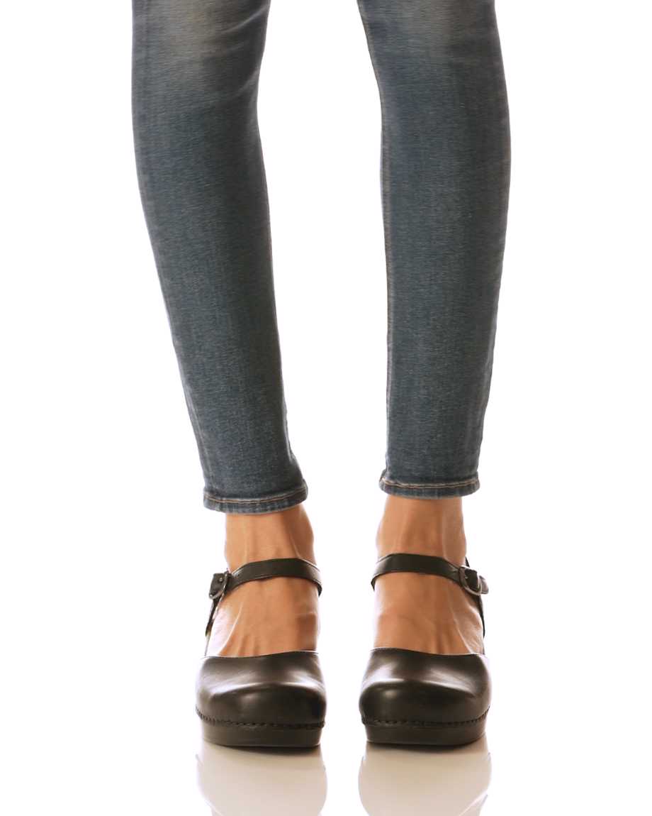 Dansko Sam Soft Full Grain Women Mary Janes Black | CA 3681UZQ