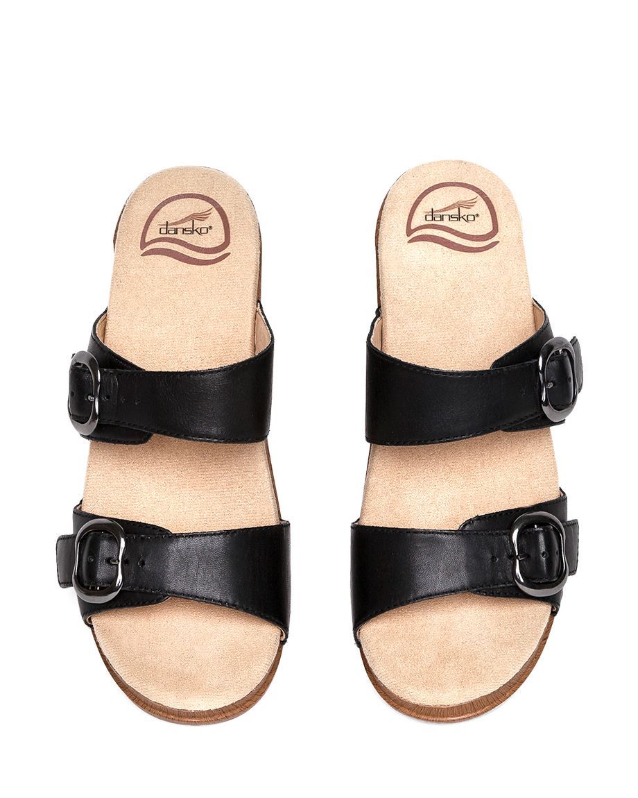Dansko Sophie Full Grain Women Heels Black | CA 3654LIQ