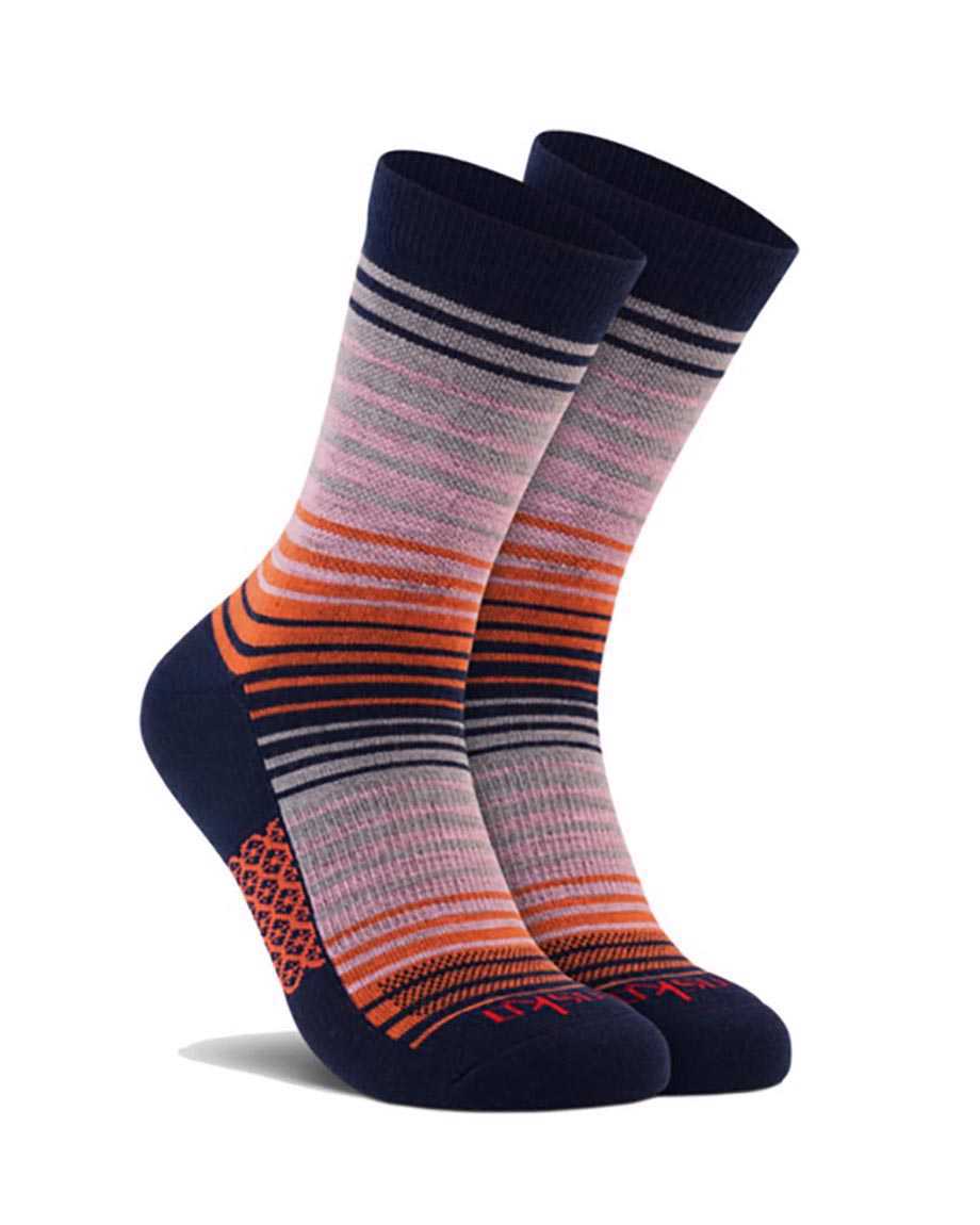 Dansko Stripe Crew Women Socks Navy | CA 3868NWM