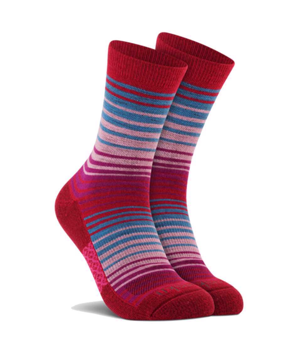 Dansko Stripe Crew Women Socks Red | CA 3867BEN