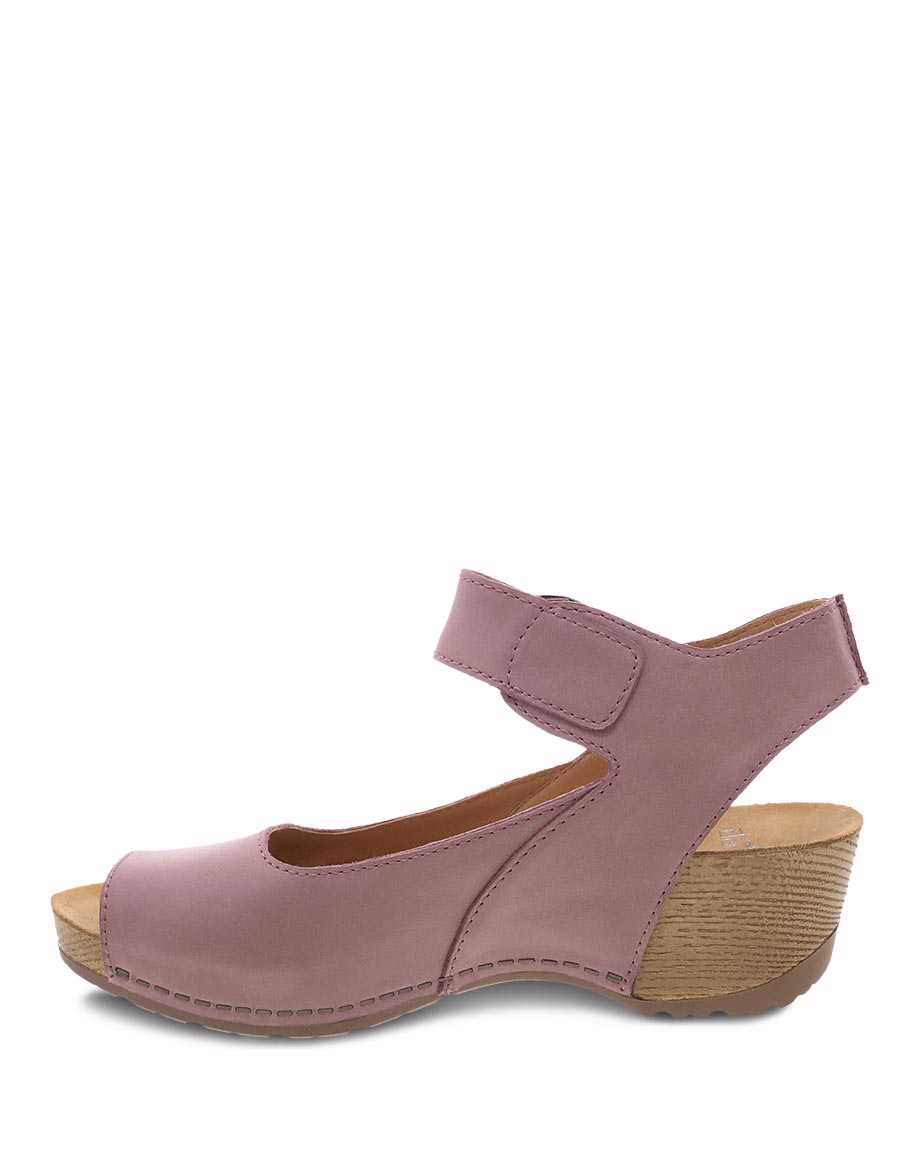 Dansko Tiana Burnished Nubuck Women Sandals Pink | CA 3781AHZ