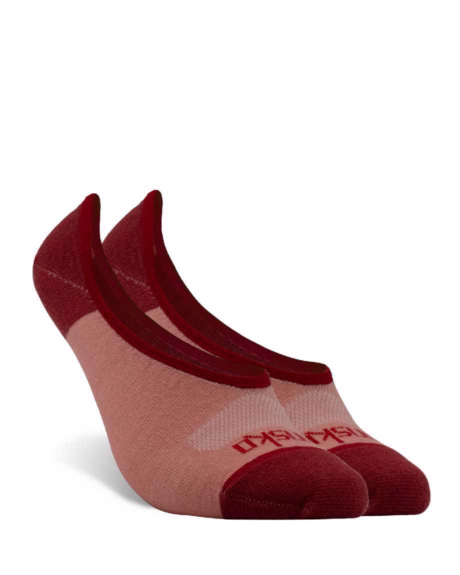 Dansko Two Tone No Show Bellini Women Socks Red | CA 3881GSS