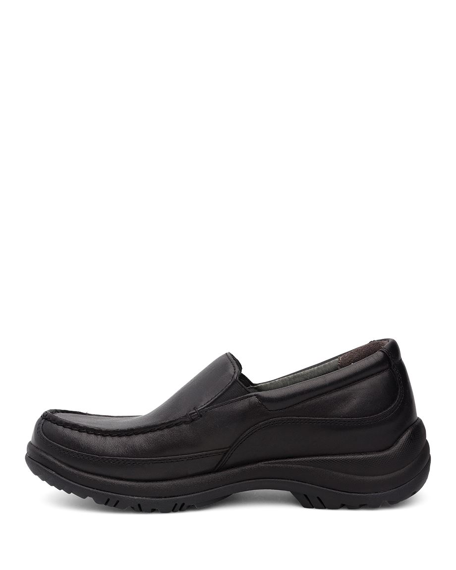 Dansko Wayne Full Grain Men Dress Shoes Black | CA 3541PJV