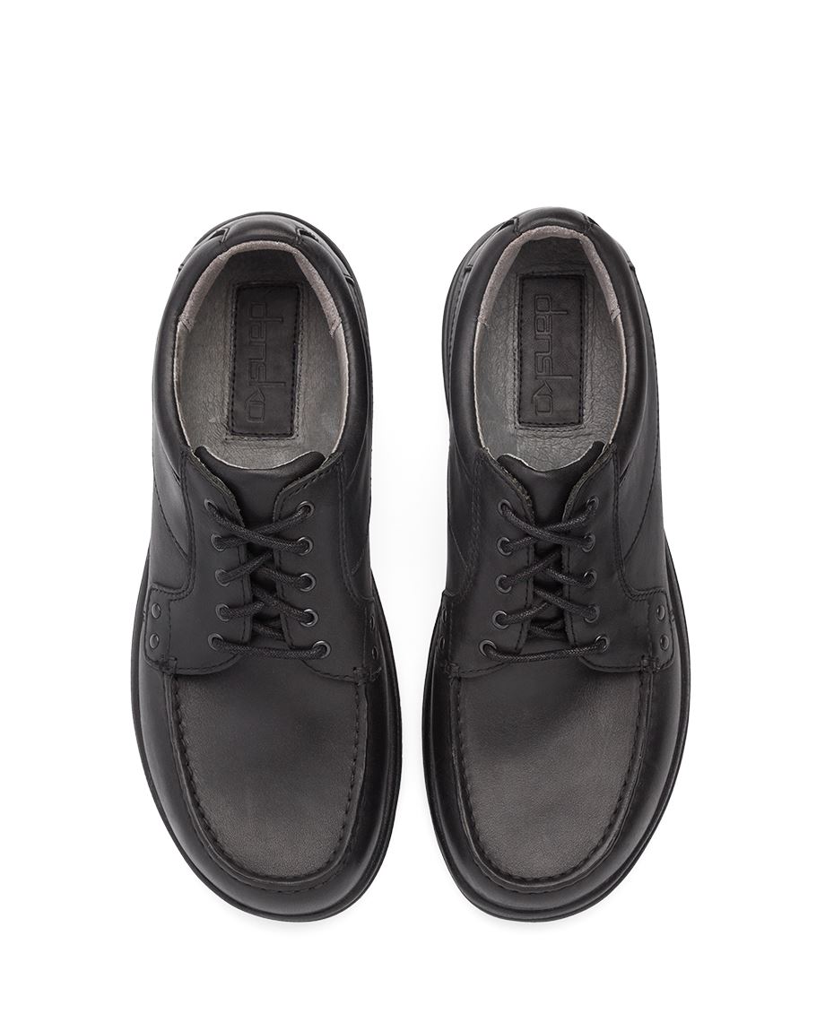 Dansko Wyatt Full Grain Men Dress Shoes Black | CA 3542AHB