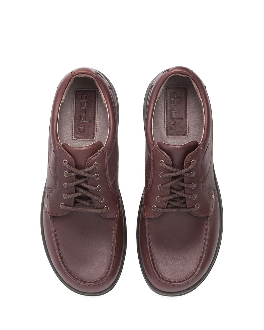 Dansko Wyatt Mocha Full Grain Men Dress Shoes Coffee | CA 3543SGN