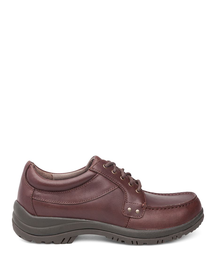 Dansko Wyatt Mocha Full Grain Men Dress Shoes Coffee | CA 3543SGN